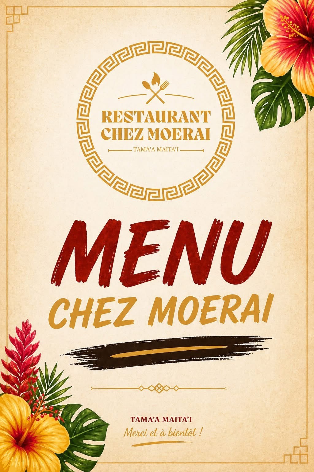 Chez Moerai — Menu
