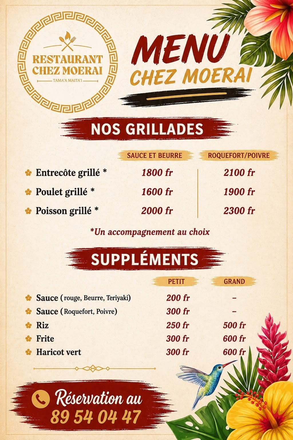 Chez Moerai — Grillades & suppléments