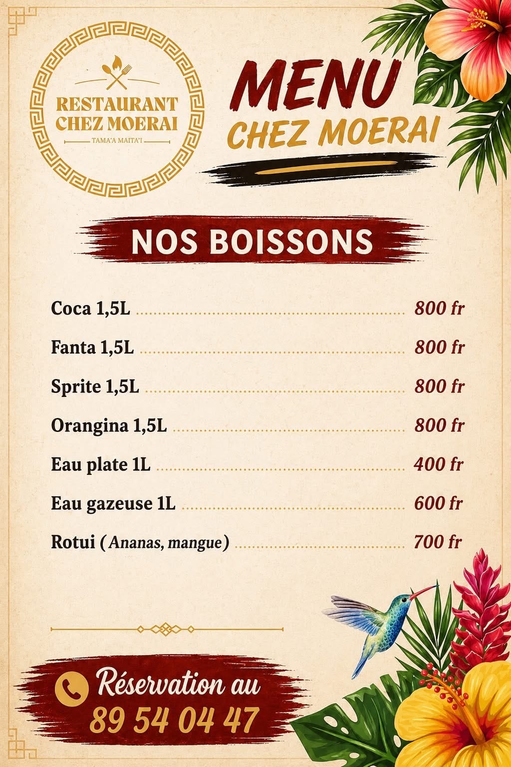 Chez Moerai — Boissons